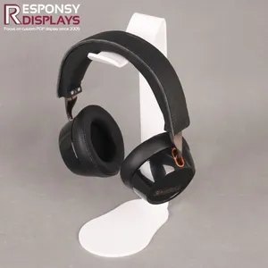 Counter White Customized Acrylic Earphone Display Holder thumbnail-1