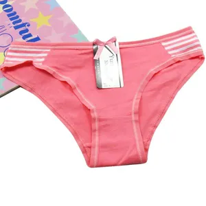 Yun Meng Ni Sexy Underwear Side Stripe Printed Girls Briefs Breathable Cotton Women Panties thumbnail-4