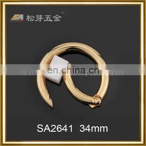 Custom Size Gold Plated High Quality Open O Ring Buckle thumbnail-1