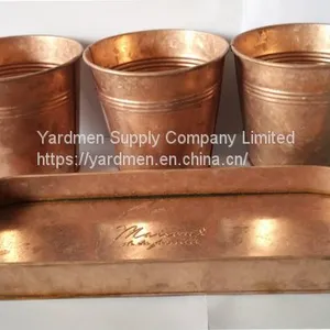 2018 Copper Painting Finish of Iron Flower Pot With Handle thumbnail-3