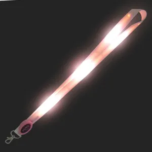Nylon LED Light up Flashing Lanyard Neck Straps Luminous Glow in the Dark thumbnail-4