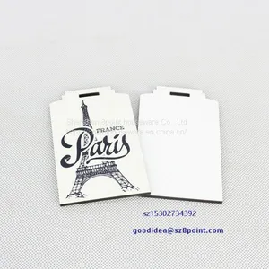 Heat Transfer Cute Suitcase Wooden Luggage Tags Flower Design ID Holder Identifier Luggage Label Gift thumbnail-4