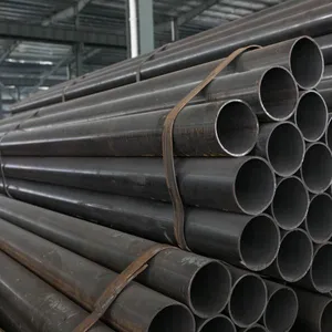 Low Price ASTM ERW Black Carbon Welded Steel Round Pipe and Tube thumbnail-2