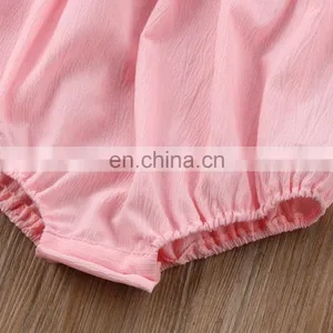 2018 Baby Summer Walk Rompers Baby Girl Lace Flower Jumpsuit thumbnail-4