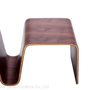 Office Mag Side Table Modern Walnut Accent Table as TV and Laptop Stand thumbnail-1