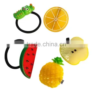 New Fashion Top Quality 5pcs Cute Girl Baby Kids Elastic Hair Tie Rope Rubber and Clip Hair Bands thumbnail-2
