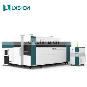 5% DISCOUNT Best Price LXSHOW Enclosed Protective Fiber Laser Cutting Machine for Metal Sheet / Full Covered Fiber Laser Cutter thumbnail-1