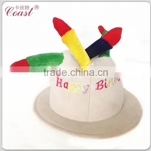 White Happy Birthday Cake Shaped Hat thumbnail-4