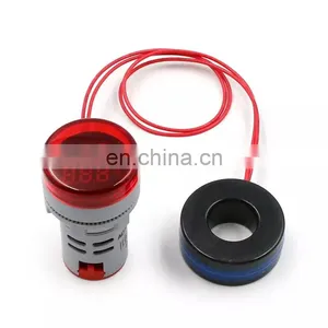 Mini Digital Voltmeter Ammeter 22mm Square AC 50-500V 0-100A Amp Volt Voltage Tester Meter Dual LED Indicator Pilot Lamp Light thumbnail-5