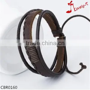 Smart Cute Fashion Cheaper Lovers Knit Thin Leather Bracelet thumbnail-1