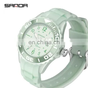 Sanda 1053 Designer Women Quartz Wrist Watch Resin Strap Luminous Waterproof Fashion Analog Watches Ladies thumbnail-1