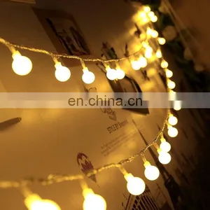 Outdoor Garland Warm White Waterproof Globe Ball String Lights Mini LEDBall String Light Led Ball Light Outdoor thumbnail-1