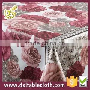 # DY027A WHOLESALE ROSETTEindia Style Yarn Home Decor PVC Tablecloths Made in China AlibabaGOLDEN TRANSFER TABLECLOTH thumbnail-1