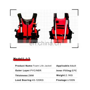 High Quality Life Jacket NBR Fabric Reflective Floating Life Vest for Adult Water Rescue thumbnail-2