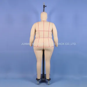 Professional Female Mannequin Plus Size Fat Women Full Body Dress Form w/ Collapsible Shoulders and Removable Arms thumbnail-5