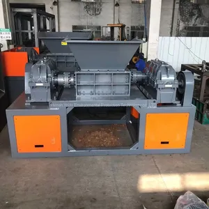 2022 New Type Hammer Mill Automatic Double Shaft Shredder Used in Wood for Sale Plastic Shredder Scrap Metal Recycling Welcomed thumbnail-2