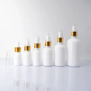 Porcelain White Dropper Bottle Volume 5-100mm Essential Oil Skin Care Serum Empty Glass Bottles thumbnail-3