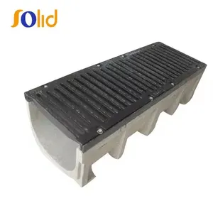 High Load Drain Gutters Polymer Concrete Rain Drainage Channel thumbnail-1