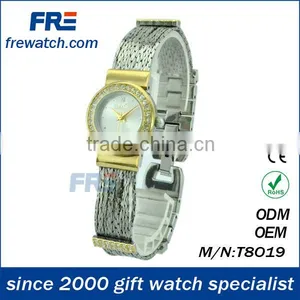 Golden With Silver Brass Banding Watch T8019 thumbnail-1