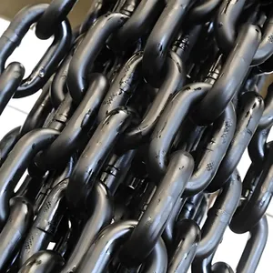 Mining Scraper Chain φ 14× 50 Manganese Steel Heat Treatment High-Strength Mining Round Link Chain thumbnail-2