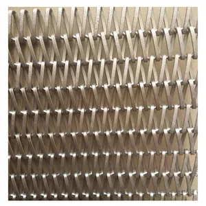 Decorative Flexible Gold Aluminum Coiled Drapery Wire Fabric Hanging Metal Chain Link Mesh Ceiling Curtain for Room Divider thumbnail-5