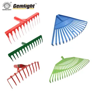 Garden Plastic Rake Lawn Rake Grass Rake Lightweight Wide Fan Head For Leaf Collection Lawn Garden Yard Cleaning Bulk Supply thumbnail-5