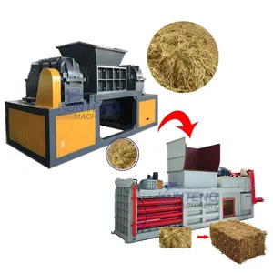 Grass Shredding Machine Silage Animal Fodder Hay Straw Shredder and Baling Machine Line EPC thumbnail-1