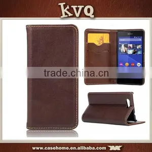 Book Style Dark Color PU Leather Case for Sony Xperia Z5 Mini With Card Holder thumbnail-3