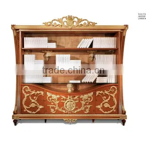 European Style Classic Style Secretary Desk Chair Study Room and King Cabinet and Study Room Wallpaper thumbnail-1