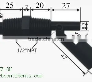E-5continents 5CFS-YZ-3H Side Mounted Magnetic Level Switch Ideal for Water Level Detect thumbnail-1