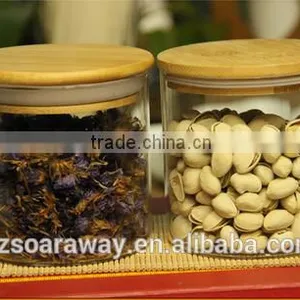 New Style Small Bean Jar Hot Selling Airtight Glass Jar With Bamboo Lid thumbnail-6