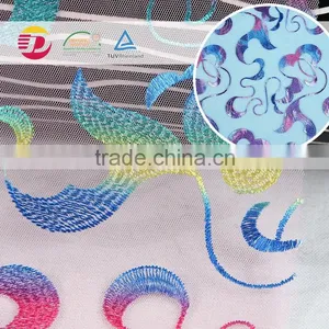Nylon Polyester Cheap Multicolor Lace Printded Fabric thumbnail-4