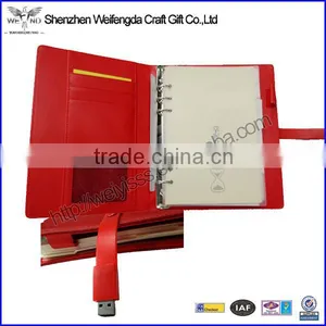 Top Grade Factory Competitive Price Leather Notebook With Usb Flash Drive thumbnail-1