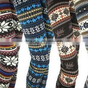 STOCK MANY COLORS AVAILABLE SNOW FLEECE LINED LEGGINGS thumbnail-5
