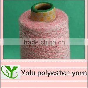 Pink-white 100% Polyester Spun Yarn Cone thumbnail-1