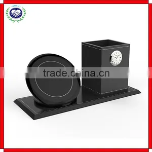 Newest Design Qi Wireless Charger Dock With Pen Vase And Clock For Samsung S6 S7 Edge Fast Charging Pad Holder thumbnail-5