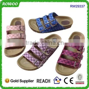New Design Glitter Slide Sandal With Buckle Woman thumbnail-1