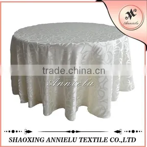Wholesale 120 White Jacquard Tablecloth for Wedding thumbnail-1