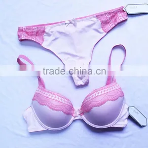 Custom Basic Girls Ladies Lingerie Set Cotton Bra Panty Set Supplier's Choice thumbnail-1