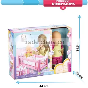 New Design Hot Sale Cheap 12 Inch China Baby Alive Doll With Bed thumbnail-4