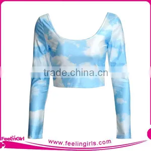 2016 Fashion OEM Custom Crop Top For Ladies thumbnail-3
