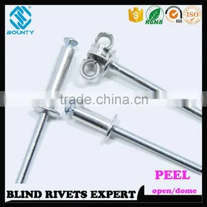 HOT SELLING OPEN END MANUFACTURER TRUSS HEAD AL/ST POP PEEL TYPE RIVETS thumbnail-2