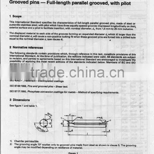 Grooved Pins, Full Length Parallel Grooved With Pilot ISO8739 thumbnail-1