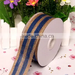 Plain Rustic Burlap Ribbon Trim,cheap Wired Burlap Ribbon for Party Decoration thumbnail-3