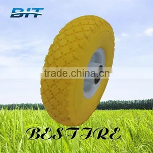 Color PU Form Wheel/wheelbarrow Tyre/ Wheel Barrow Tyre Tube/ Cart Tyre thumbnail-1