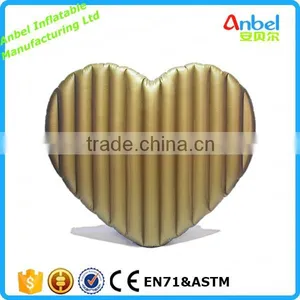 Inflatable Gold Heart Pool Float thumbnail-1