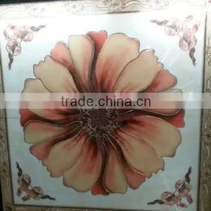 Polished Golden Carpet Tile With Flower 60x60x4pcs/6pcs thumbnail-1