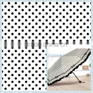 Waterproof pu Coated Dot Printed Polyester Fabric Tafffeta Umbrella Fabric thumbnail-1
