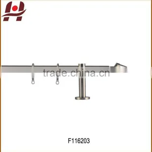F116203 Metal Iron Aluminium Stainless Steel Brass Extensible Telescopic Adjustable Window Curtain Rod thumbnail-1