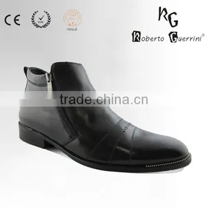 Classic Black Leather Motorcycle Boot thumbnail-1